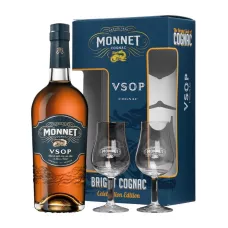 Коньяк Monnet VSOP 0,7 л, 40% під.кор+2склянки (Франція, Коньяк, TM Monnet)