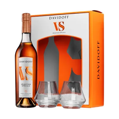 Коньяк Davidoff VS 0,7 л 40% під.кор +2 склянки