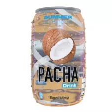 Лимонад зі смаком кокосу Pacha Coco 0,33 пет (Бельгія, ТМ Pacha)