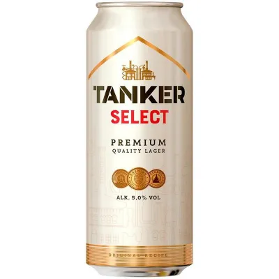 Пиво Tanker Select Lager 0,5л 5% з/б