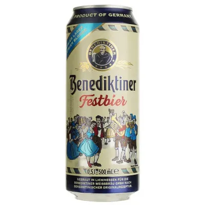 Пиво Benediktiner Festbier 0.5л 5,8% ж/б