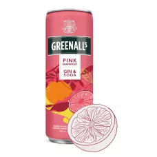 Джин - тонік Greenalls Pink Grapefruit 0.25л 5% з/б ( Великобританія, TM Greenalls)