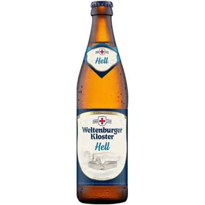 Пиво світле  Weltenburger Kloster Hell 0,5л. 4,9% скло ( Німеччина, TM Weltenburger Kloster)