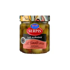 Оливки  Al Tomate  c вялиными томатами 400г скло (Іспанія, ТМ «Serpis»)