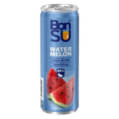 Газований напій зі смаком арбуза  Watermelon Juice 0.33л, ж/б (В'єтнам, TM Bonsu)