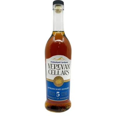 бренді Yerevan Cellars 5 років 40% 0,5л (Вірменія, ТМ Yerevan Cellars)