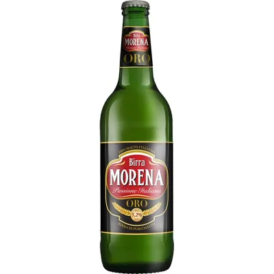 Пиво світле Birra Morena ORO 0, 66 л. 5, 2% скло (Італія, ТМ Birra Morena)
