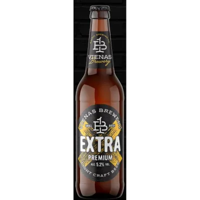 Пиво Vienas Extra Light 5, 2% 0, 5 л скло (Литва, ТМ Vienas)