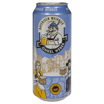 пиво світле Onkel Weber Bayerisch Weisbier 0,5л. 5,4% ж/б(Німеччина, TM Onkel Weber)