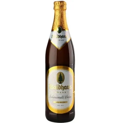 пиво світле нефильтрованное Waldhaus Hefe Weizen 0,5л, 5,6% стекло (Німеччина, ТМ Waldhaus)