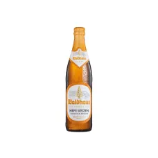 Пиво безалкогольне нефільтроване Waldhaus Hefe Weizen 0, 5 л, 0, 5% скло (Німеччина, ТМ Waldhaus)