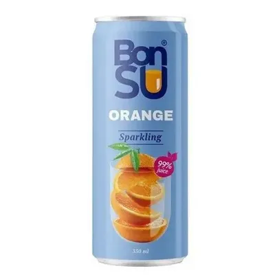 Газированный напиток со вкусом апельсина  Orange Juise 0.33л, ж/б (Вьетнам, TM Bonsu)