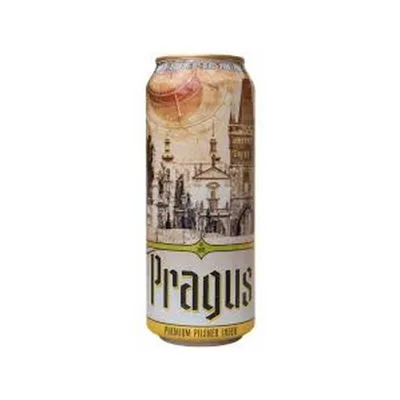 Пиво світле Pragus Pilsner Lager 0, 5 л 4, 6% з/б (Чехія, ТМ Pragus)