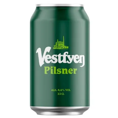 Пиво світле Vestfyen Pilsner 0, 33 л. 4, 2% з/б (Данія, ТМ Vestfyen)