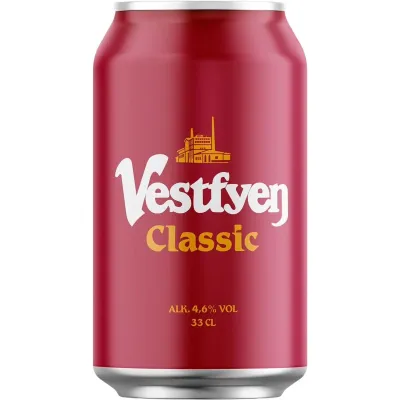Пиво світле Vestfyen Classic 0, 33 л. 4, 2% з/б (Данія, ТМ Vestfyen)