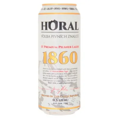 Пиво світле Horal Pilsner Lager 0, 5 л 4, 6% з/б (Чехія, ТМ Horal)