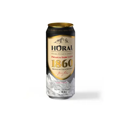 Пиво темне Horal Dark Lager 0, 5 л 4, 7% з/б (Чехія, ТМ Horal)