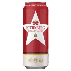 пиво світле Sternburg Lager 0,5л 5% ж/б (Німеччина, TM Henninger)
