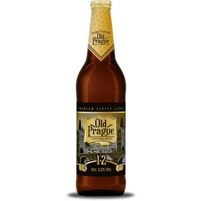 Пиво світле Old Prague Lezak 0, 5 л 5, 2% скло (Чехія, ТМ Old Prague)