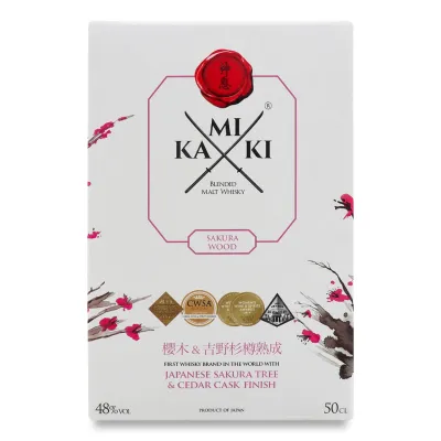Віскі Kamiki Sakura 48% 0,5л у коробці (Японія, ТМ Kamiki)