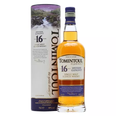 Віскі Tomintoul Single Malt 16yo 40% 0,7л у коробці (Англія, ТМ Tomintoul)