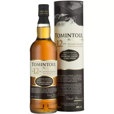 Віскі Tomintoul Single Malt Oloroso 12yo 40% 0,7л у коробці (Англія, ТМ Tomintoul)